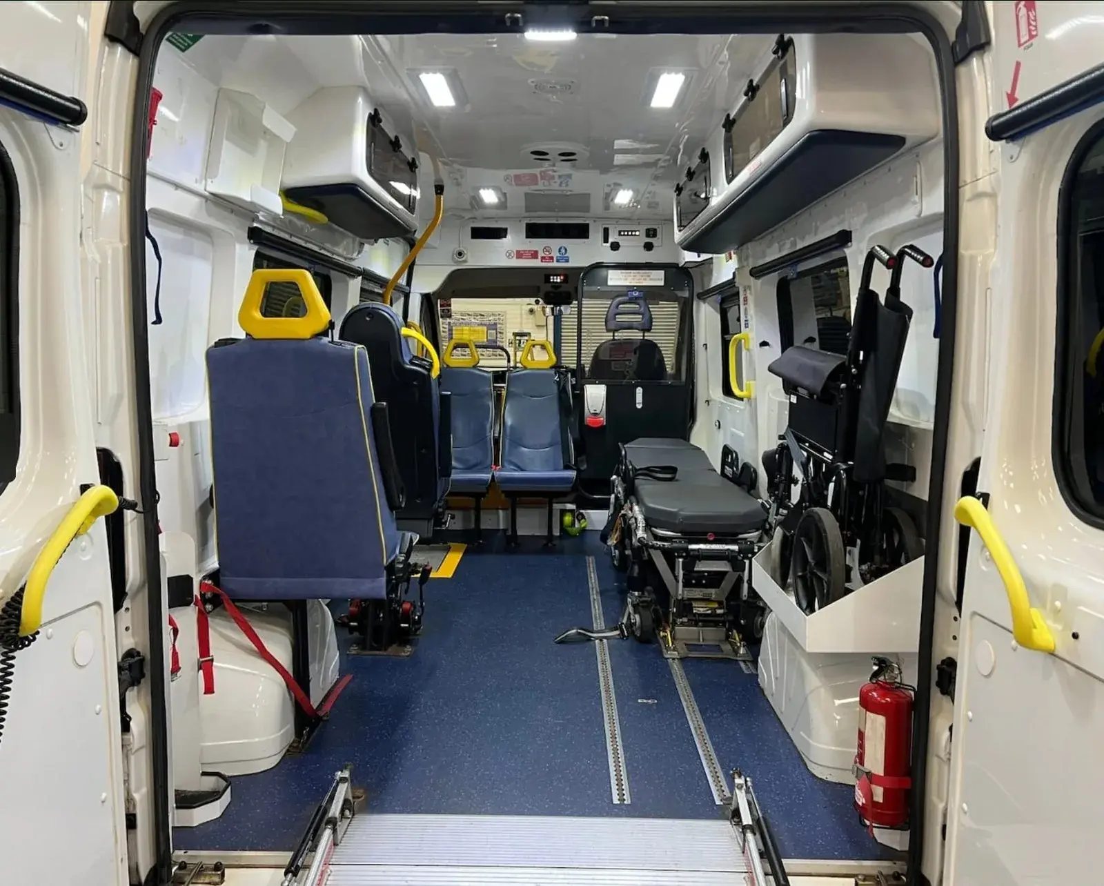 Inside a Westron Care fully equipped private ambulance